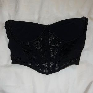 Zara Lace Bustier Corset Top in Black